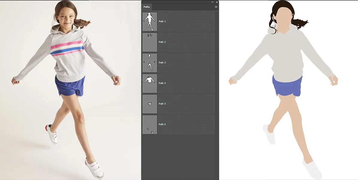 Layer-specific clipping path example